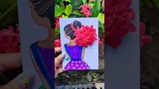 Pretty Lady️ #satisfying #artwork #zhenhina #shorts #popular #flowers #short