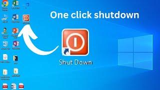 How to add a shutdown button on desktop in window 7,10 | One click shutdown