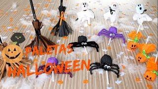 DIY: 4 IDEAS PALETAS DECORADAS PARA HALLOWEEN