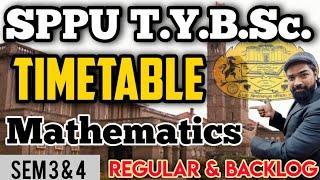 TYBSc Mathematics Timetable of SPPU out | Dr. Yaseen