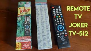 Remote TV umum. Joker. TV - 512. Banyak berhasilnya.