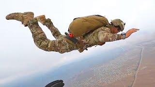 Paratroopers Jump from Short C-23B Sherpa in Marana, Arizona • Davis-Monthan Air Force Base