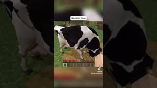 minecraft realistic cow #shorts #minecraft #mod #moddedminecraft #cow #minecratcow