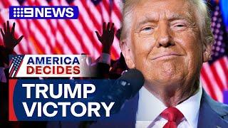 Donald Trump projected to become 47th President of the United States of America | 9 News Australia