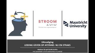 StroomZuid Webinar 2020: Leiding geven op afstand, nu en straks.