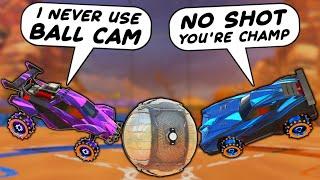 Toxic Commenters VS Champs that NEVER use Ball Cam in Rocket League