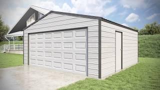 Versatube 20x20x8 Frontier DIY Steel Garage Kit