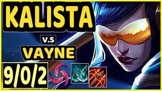 LUGER (KALISTA) vs VAYNE - 9/0/2 KDA BOTTOM ADC CHALLENGER GAMEPLAY - EUW