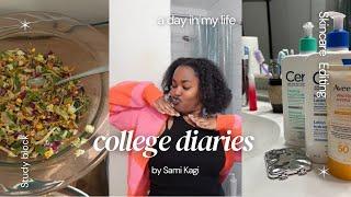 Uni Diary | study block, GRWM , skin care &more