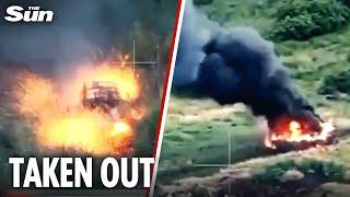 Ukraine troops OBLITERATE Russian tanks in massive three-hour-long battle