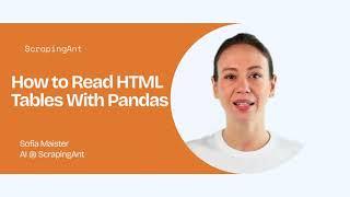 How to Read HTML Tables With Pandas | ScrapingAnt