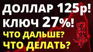 Доллар 125! Ставка 27! Курс доллара Девальвация Прогноз доллара январь Российская экономика