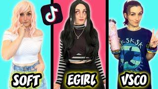 Transforming Into Tik Tok Girls (VSCO Girl, Soft Girl, E Girl)