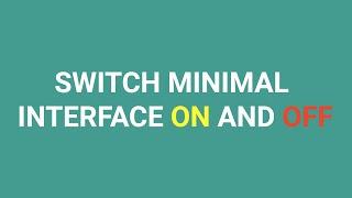 Switch minimal interface on and off shortcut key in VLC Player