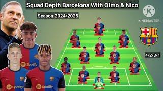 Squad Depth Barcelona Season 2024/2025 ~ With Olmo & Nico Williams ~ Update 11 July 2024