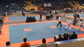 Olga Borisenko (Blue), Fight 2, Round 1,European Taekwondo ITF Championship, Minsk 2014.