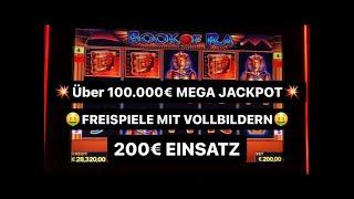 BOOK OF RA 200€ FREISPIELE 100 000€ MEGA JACKPOT mit Vollbildern Novoline zocken Casino Spielothek