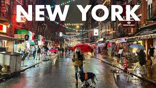 Rain New York City LIVE Walk Manhattan Lower East Side