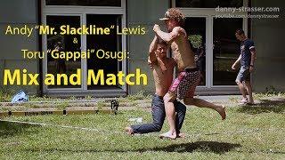 Andy Lewis & Gappai: new slackline trick 'Mix and Match'!