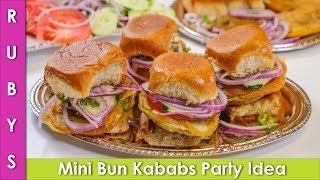 Mini Bun Kababs Street Style Iftar Party Idea Ramadan Recipe in Urdu Hindi - RKK