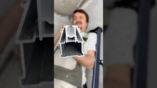 Ростов. Шторка в ванной комнате. Однорядный карниз в натяжном потолке. #ванная #шторы #потолок