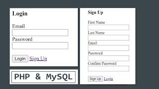 How to make Login & Sign Up System using PHP and MySQL | Login & Registration Form with Source Code