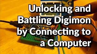 Using a Computer to Unlock and Battle Digimon