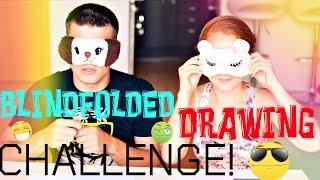 РИСУЕМ ВСЛЕПУЮ ВЫЗОВ!  | BLINDFOLDED DRAWING CHALLENGE!