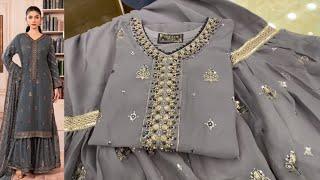 Eid Dress Under 10K Chiffon Dresses | Ideal boutique | Maria.B Chiffon |Pakistani Designer Dresses