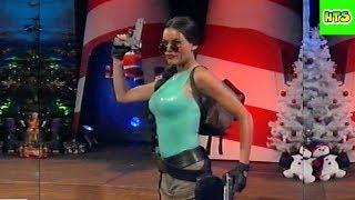 Awkward Lara Croft - Late Late Toy Show 99'