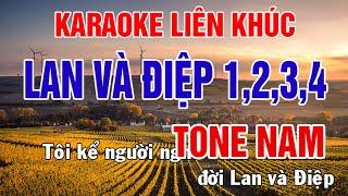 Karaoke Liên Khúc Trữ Tình - Tone Nam Nhạc Sống - Lan Và Điệp - Phối Mới Dễ Hát - Nhật Nguyễn