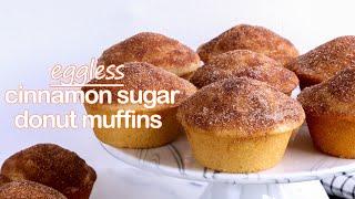 Eggless Cinnamon Sugar Donut Muffins / Eggless Doughnut Muffins / Cinnamon Sugar Donut Muffins