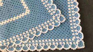 Easy crochet baby blanket/Craft & crochet blanket pattern 2371 /how to Crochet a Granny Square for B