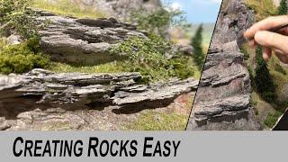 Creating amazingly realistic miniature rocks easy using a no-cost material - Detailed tutorial