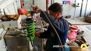 2" Lift Kit Installation Pajero | jasrauto.ae |Jasr Al Wahda Auto Maintenance Workshop|