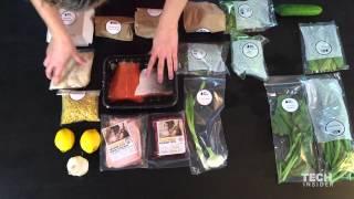 Inside a Blue Apron box