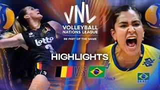 Belgium  vs. Brazil  - Highlights | Week 2 | Women's VNL 2025