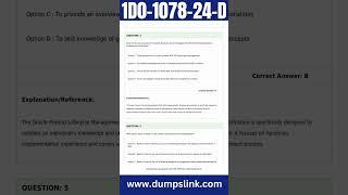 1D0-1078-24-D Exam Questions and Answers | Oracle Product Lifecycle Management 2024 Implementation
