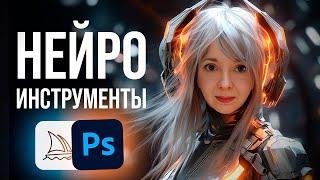 Photoshop + Midjourney 2024. ЛУЧШИЕ НЕЙРОИНСТРУМЕНТЫ для творчества и заработка