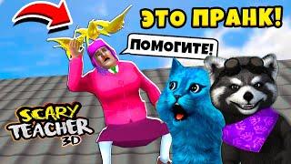  СУМАСШЕДШАЯ УЧИЛКА Scary Teacher 3D Новые Пранки над Мисс Ти КОТЁНОК ЛАЙК и ЕНОТИК СТИВ