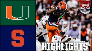 Syracuse Orange vs. Miami Hurricanes | Full Game Highlights | ESPN College Football