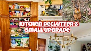 KITCHEN DECLUTTER/ Clearing out a pantry cupboard and drawer plus small kitchen upgrade