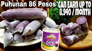 HOW TO MAKE SUPER CREAMY UBE ICE CANDY USING UBE CONDENSED MILK|ICE CANDY RECIPE PANGNEGOSYO