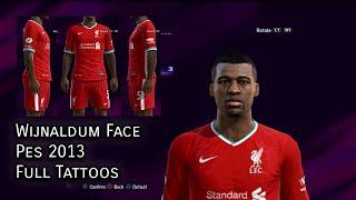 Wijnaldum face Pes 2013 Full Tattoos