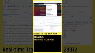 ReactJS Tutorial: Handling JSON Data, Web Development, Frontend, ReactJS in Telugu, Frontend #shorts