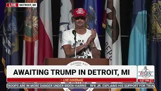 WATCH: Kid Rock Introduces Trump at National Guard Event in Detroit, MI - 8/26/24