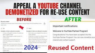 Reused Content And Demonetized Channel For Reapply Approval Full Review With Adsense Earnings 2024