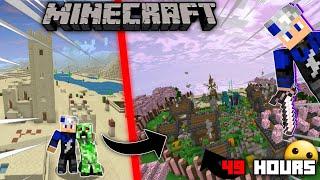 I transformed this desert  into a mega village | MCPE | NONSTOP SMP