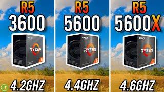 Ryzen 5 3600 vs Ryzen 5 5600 vs Ryzen 5 5600X