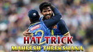 Maheesh Theekshana HAT TRICK !!  vs New Zealand | 2nd ODI 2024